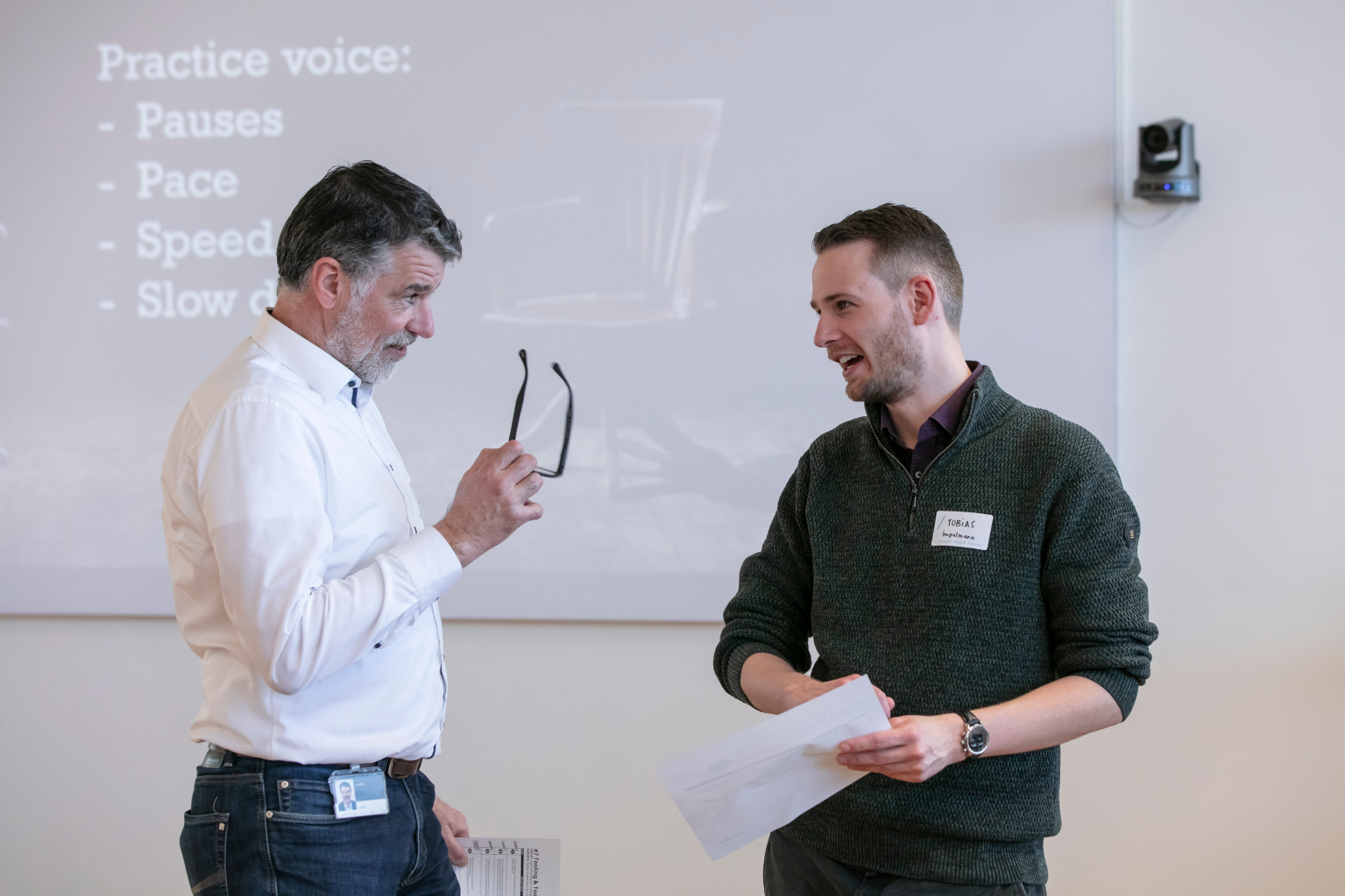 Participants working